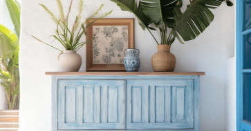 August Decorating Tips: Refresh Your Entryway with a Rustic Console Table