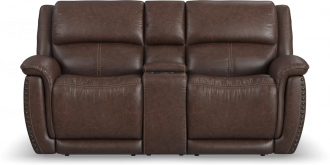 Beau Power Reclining Loveseat with Console and Power Headrests