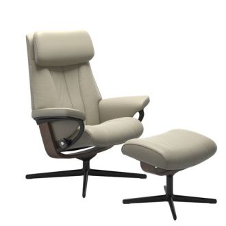 Stressless® Paul Cross Base Recliner with Ottoman