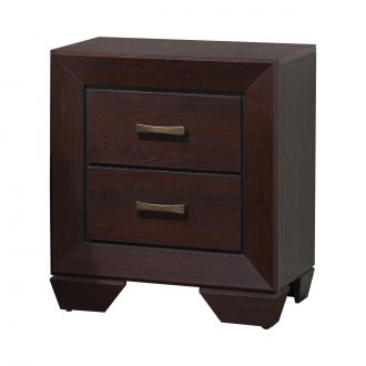 Kauffman 2-Drawer Nightstand Dark Cocoa