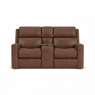Score Power Reclining Loveseat with Console and Power Headrests and Lumbar