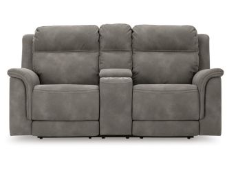 Next-Gen DuraPella Performance Fabric Dual Power Reclining Loveseat with Console