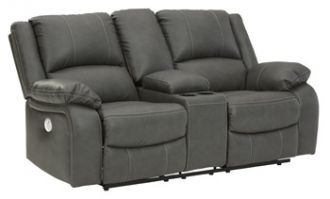 Calderwell Power Reclining Loveseat with Console